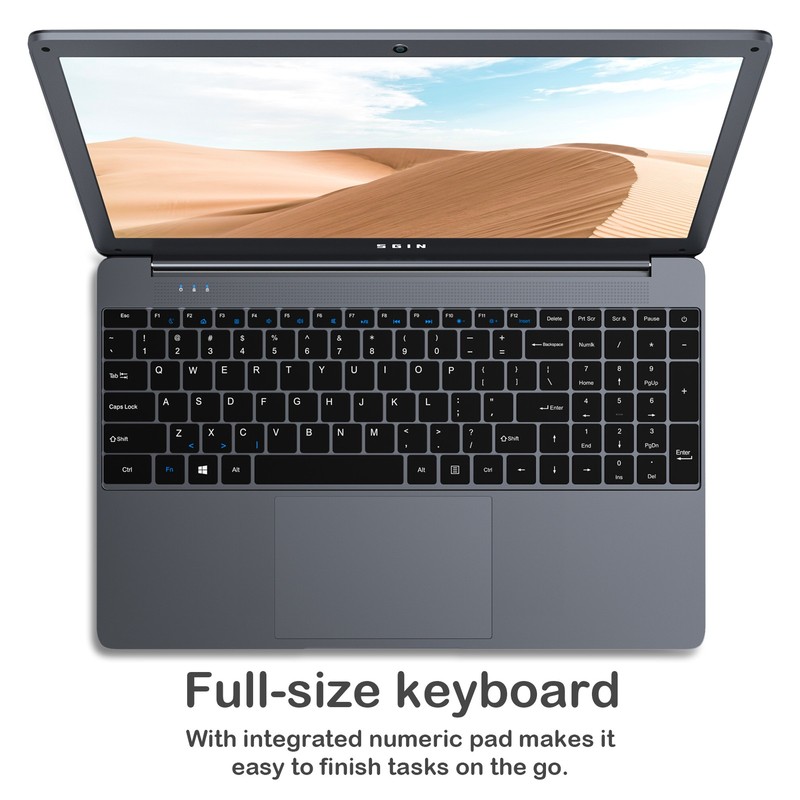 SGIN 15.6 inch Laptop 8GB 12GB RAM+256GB 512GB SSD Intel Celeron WIFI Windows 11 gallery