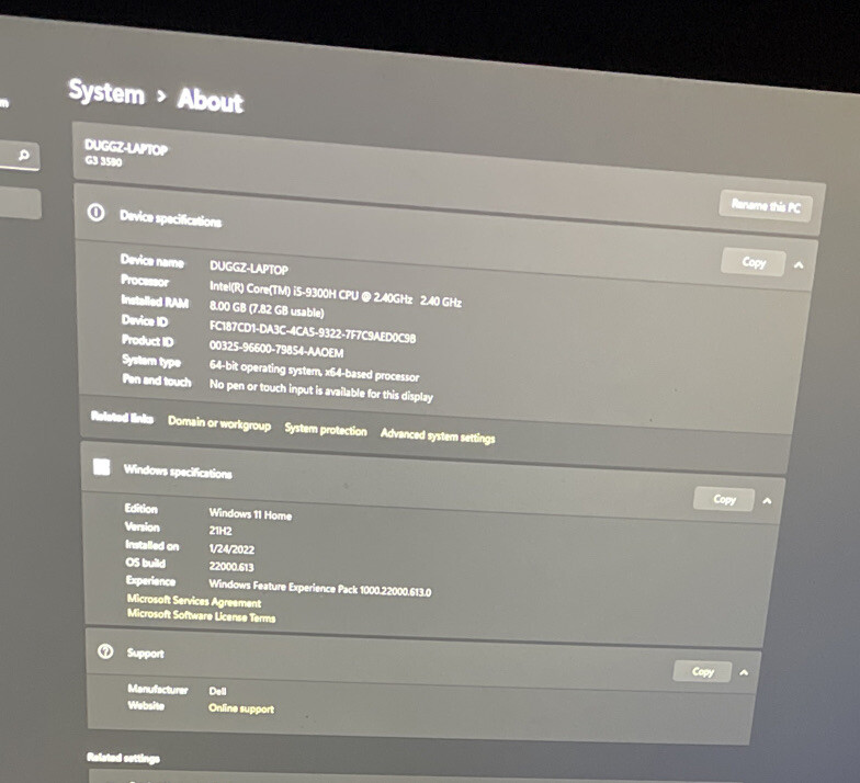 15.6 Inch Dell G3 15 Gaming Laptop - Black with Blue - Charger Included gallery