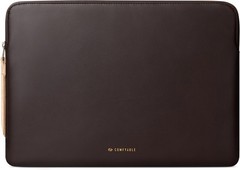 Chocolate Slim PU Leather Sleeve for 13/14 Inch MacBook Air & Pro Laptops