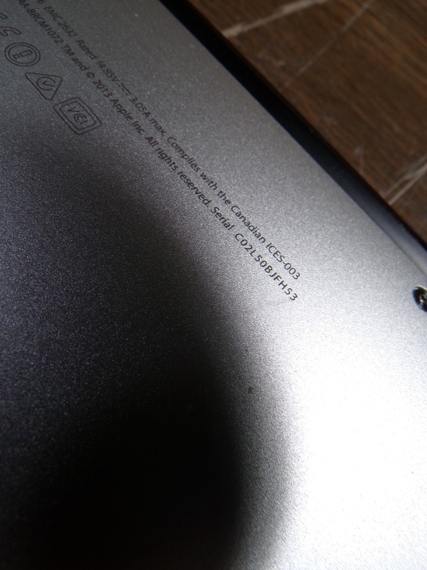 MacBook Air "Core 15" 1.3 13" (Mid-2013) 1.3 GHz Core i5 (i5-4250U) 4GB RAM gallery