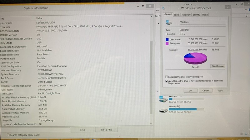 Microsoft Surface RT 1 IDP, NVIDIA TEGRA 3 @ 1.3GHz, 2GB RAM, 64GB SSD, WINRT gallery