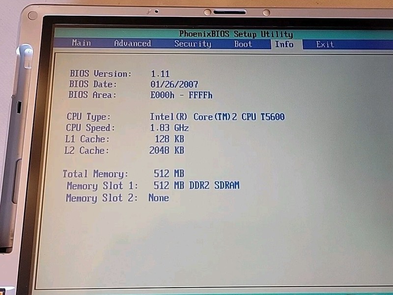 FUJITSU LIFEBOOK T4215 Core 2 T5600 1.83GHz 60GB 512MB RAM*No OS AC Batt #414 gallery