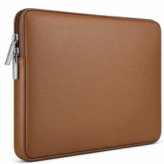 14 Inch Laptop Sleeve Soft PU Leather Case Protective Water Resistant Zipper Cov