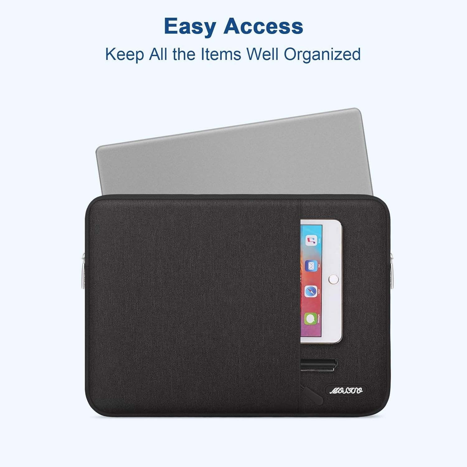 15 Inch Black Laptop Sleeve for MacBook Air M4 A3241 M3 A3114 M2 A2941, Dell XPS gallery