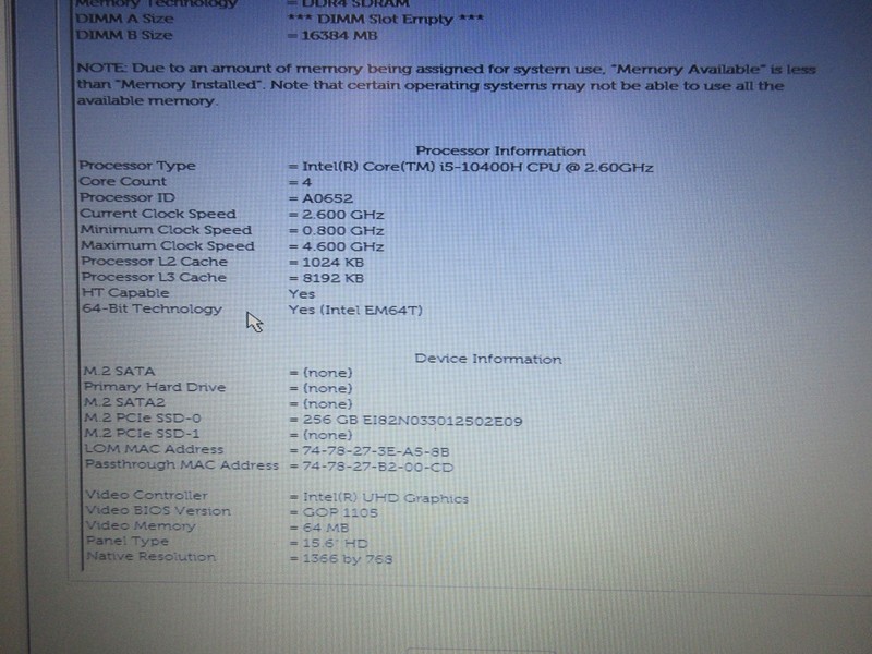 Dell Precision 3551 15.6" : i5-10400H 2.6GHz : 16GB RAM : 256GB SSD : Grade B gallery