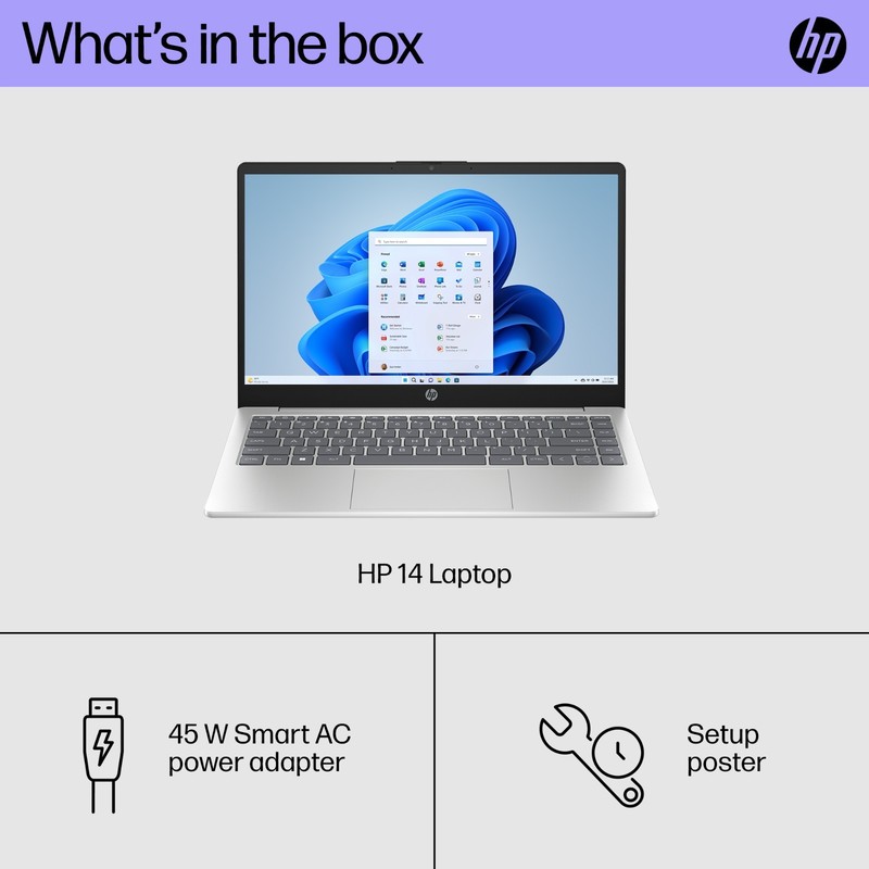 New HP Laptop Computer 14 Intel N200 Upto 16GB RAM & 1TB SSD Office 2024 Backlit gallery