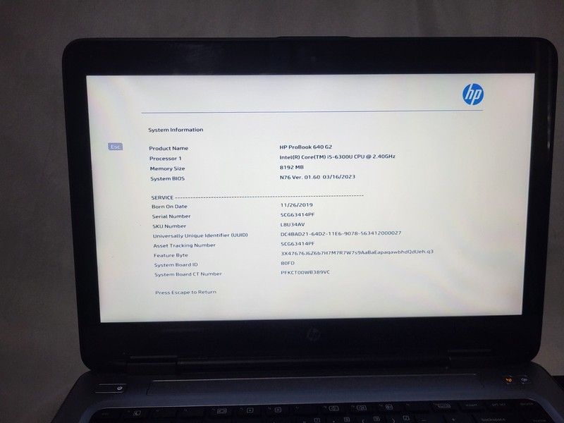 HP ProBook 640 G2 14" Touch Screen Laptop Intel Core i5 8GB RAM No Hard Drive gallery