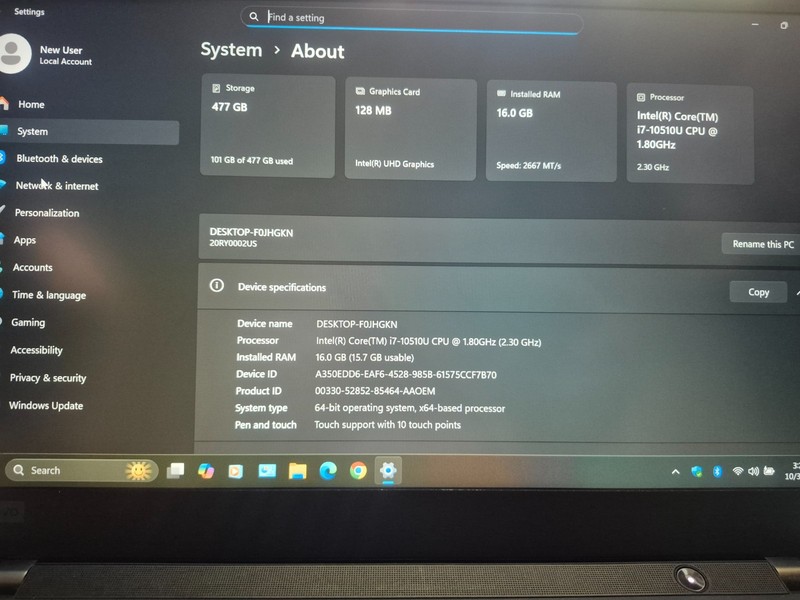 LENOVO THINKPAD T490 TOUCH i7-10510U 16GB RAM 512GB NVMe WIN 11 + OFFICE 2021 gallery
