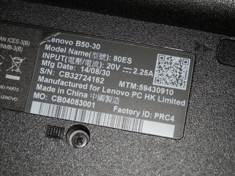 Lenovo B50-30, Intel Celeron N2840, No Ram, No HDD, 15.6" inch HD, Intel HD gallery