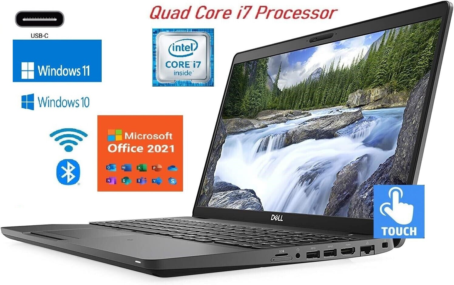 Dell Latitude 5500 i7-8665U Touch 500GB 1TB 2TB SSHD 16GB 32GB RAM Win10P Win11 gallery