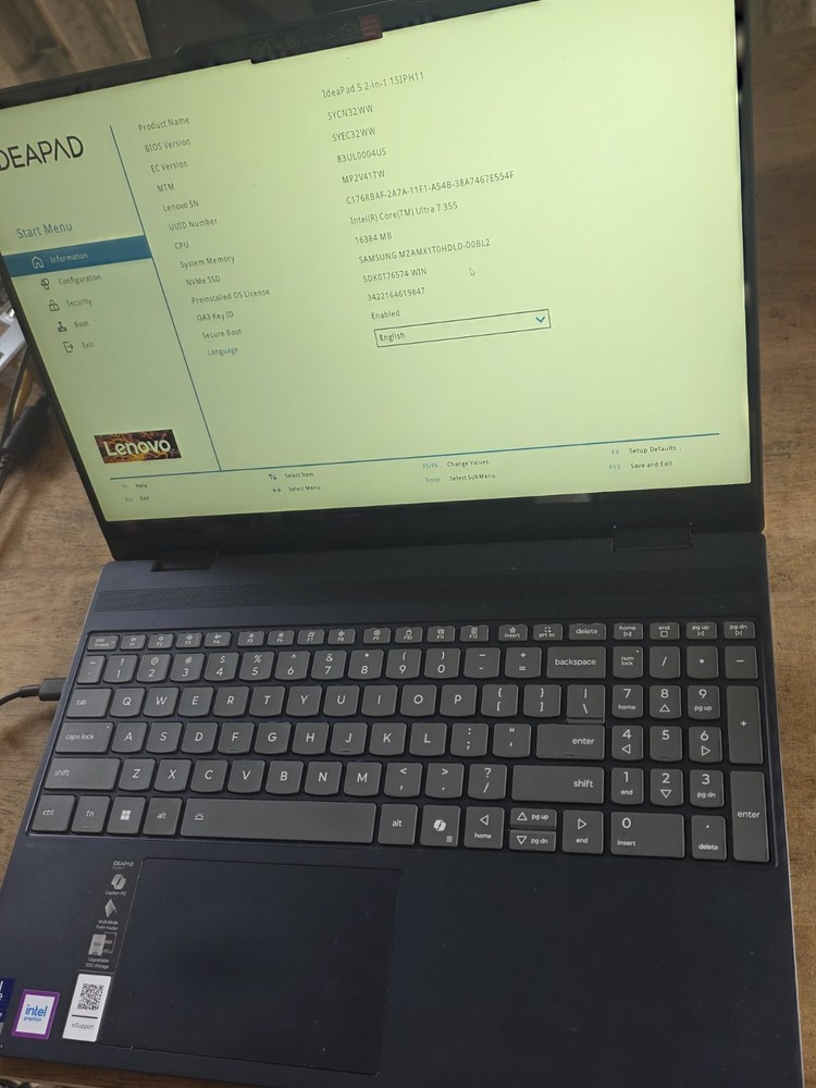 Lenovo IdeaPad 5 2-in-1 15IPH11 Intel Core U7 355 RAM 16GB 1TB SSD W11H A