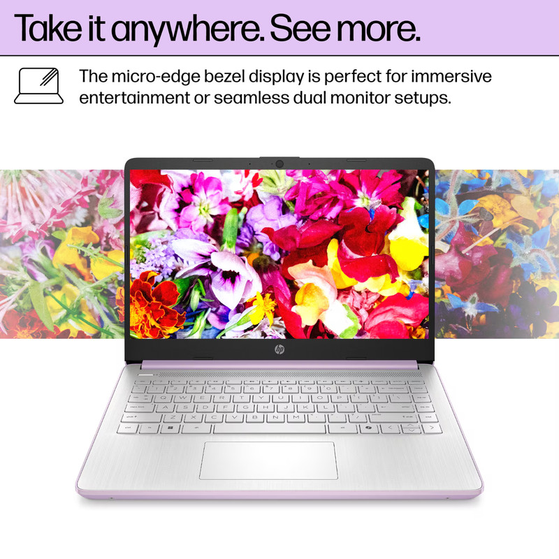 HP Laptop Computer 14", Quad-Core Intel N150, 16GB RAM 628GB Storage, Win 11 Pro gallery