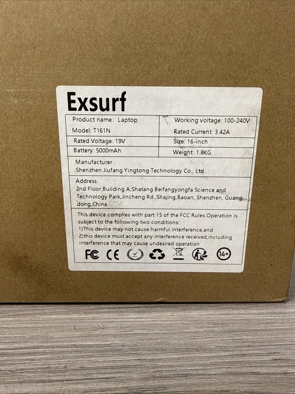 Exsurf T161N 16” Intel Core I3 DDR4 16GB Windows 11 Pro Laptop gallery