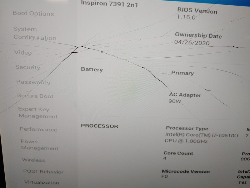 Dell Inspiron 13 7391 -2-in-1 Core i7-10510U@1.80GHz,16GB RAM, NO SSD, FOR PARTS gallery