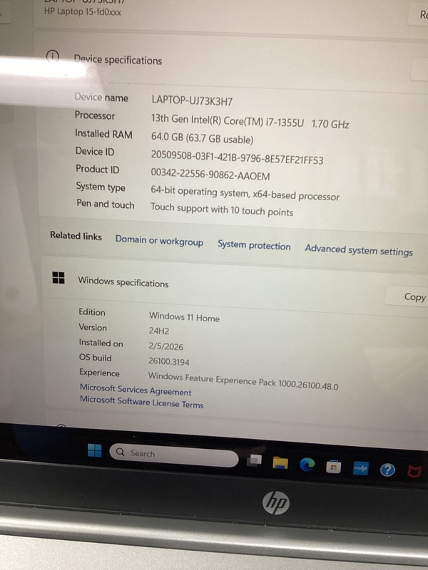 HP 15.6" FHD Touchscreen AI Laptop Intel Core i7-1355U 16GB RAM 1TB SSD Iris Xe gallery