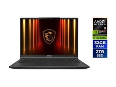 MSI Stealth A16 16″ QHD+ OLED AMD Ryzen AI 9 HX 370 32GB 2TB SSD RTX 5080 W11P
