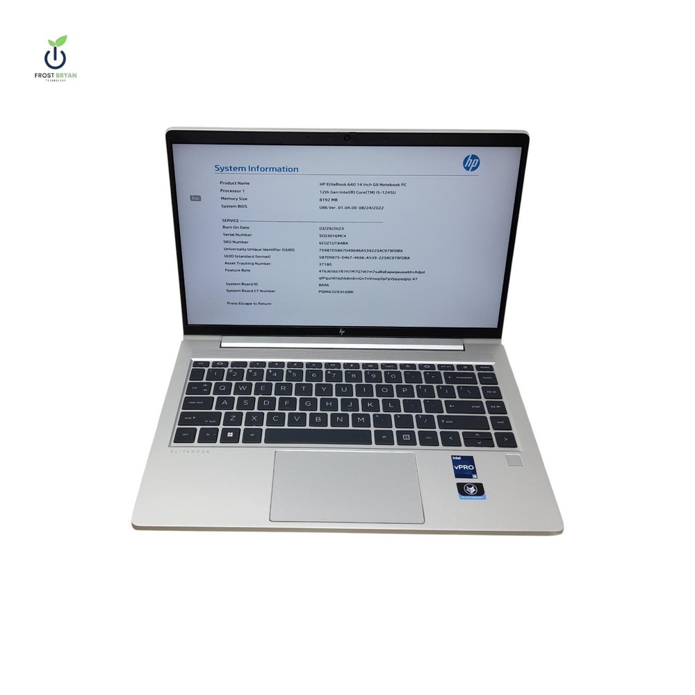 HP EliteBook 640 G9 Intel i5-1245U 8GB 256GB SSD No OS Grade C [READ]