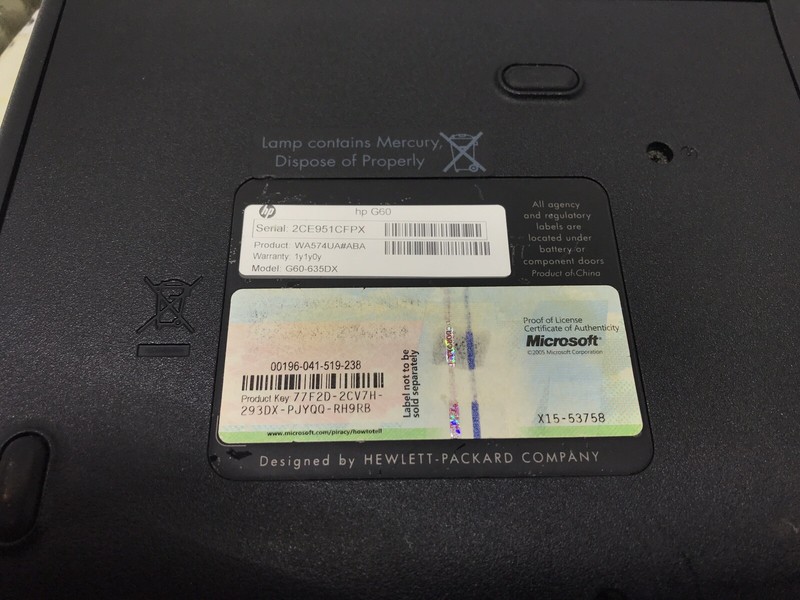 HP Laptop G60 PC 15” Pentium Dual-Core CPU T4300@2.10GHz 2GB RAM BOOTED TO BIOS gallery
