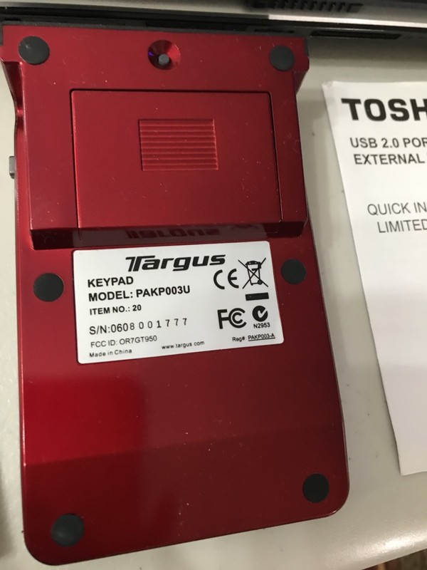 TOSHIBA SATELLITE LAPTOP/POWER CORD/EXTERNAL HARD DRIVE/WIRELESS # KEYPAD/+ gallery