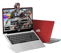NIMO 15.6” Gaming-Laptop 6-Cores AMD Ryzen 5 6600H 16GB DDR5 512GB SSD 4.5GHz