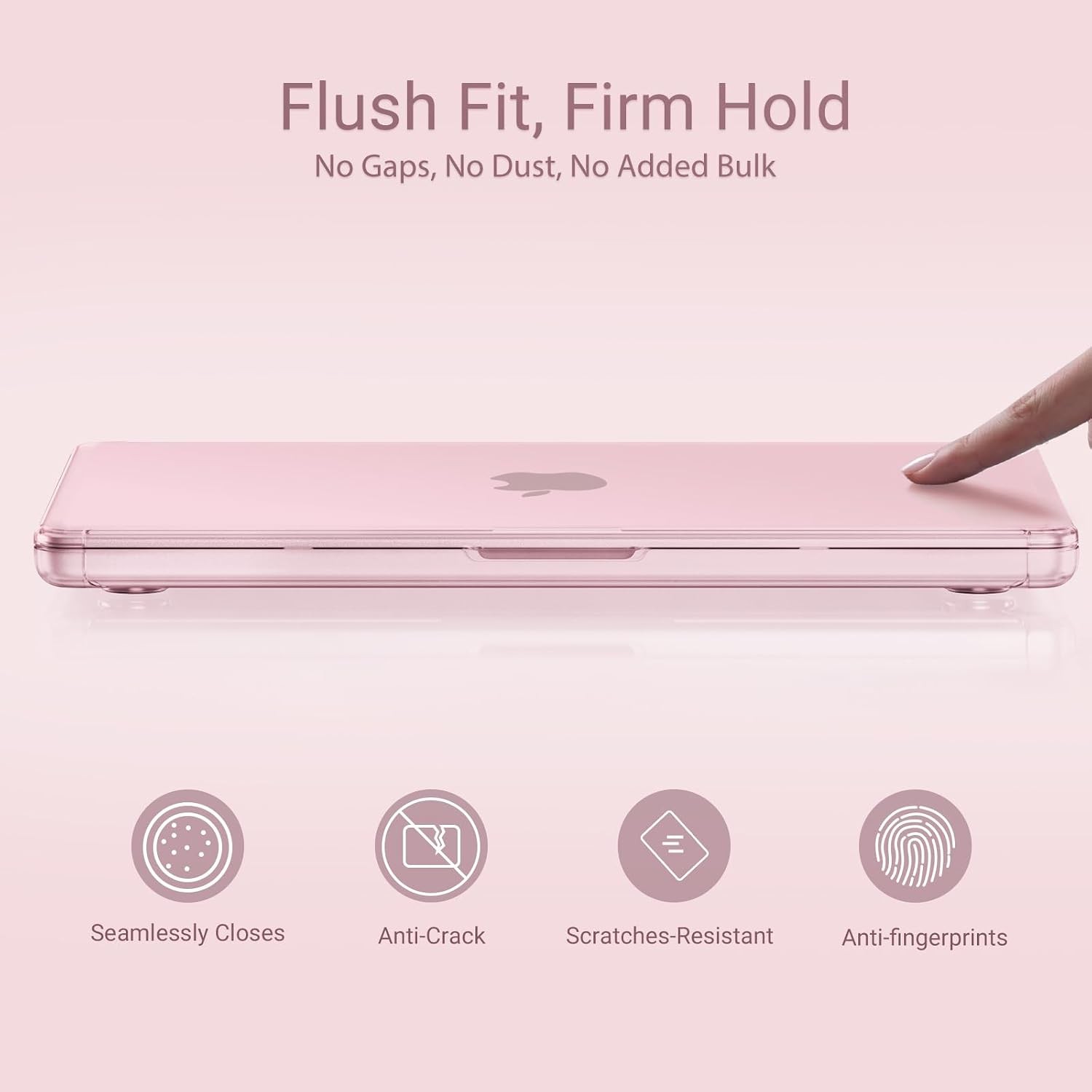 Sleeve for MacBook 13 inch 2026 A3404 A18 Pro Chip | TPU Frame Bumper, Blush gallery