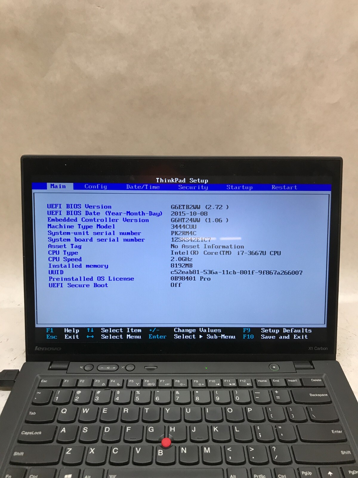 Lenovo X1 Carbon 1st Gen 14" Laptop Intel i7-3667U 2.0GHz 8GB RAM NO HDD/OS - DW gallery