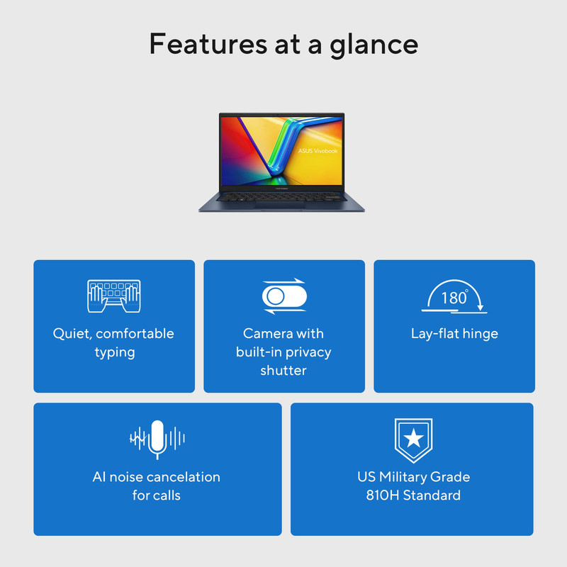 2026 ASUS Vivobook 14" FHD Laptop 13th Intel i7, 16GB RAM 512GB SSD, Win 11 Pro gallery