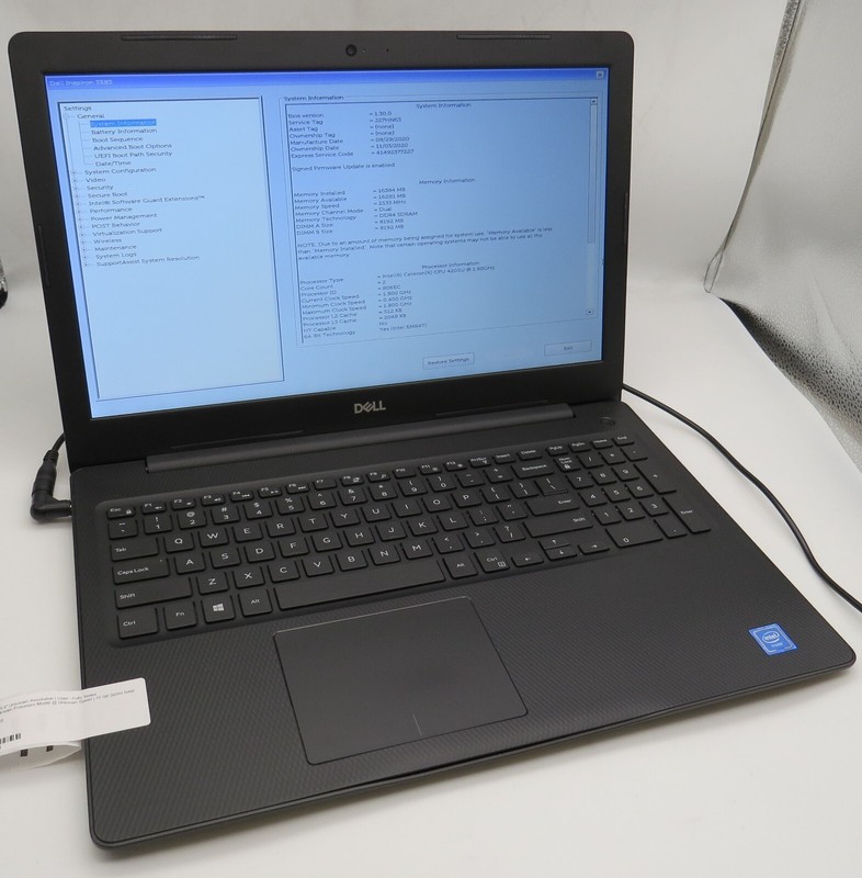 Dell Inspiron 3583-15.6"- 4205U@1.80GHz-16GB DDR4 RAM-16GB Internal-NO OS *READ* gallery