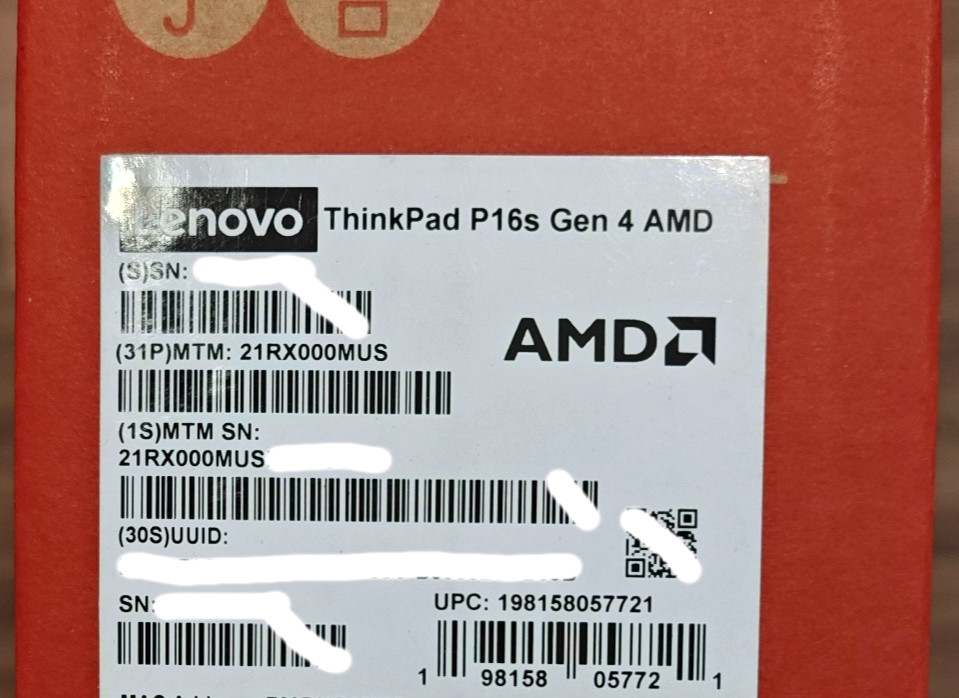 Lenovo ThinkPad P16s Gen 4 --- Ryzen AI 9 HX Pro 370 64GB RAM 1TB SSD WTY 2027 gallery