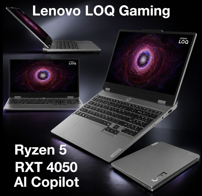 Lenovo LOQ 15.6" 1920x1080 Ryzen 5 7235HS 16GB 512GB SSD RTX 4050 Win 11 Pro gallery