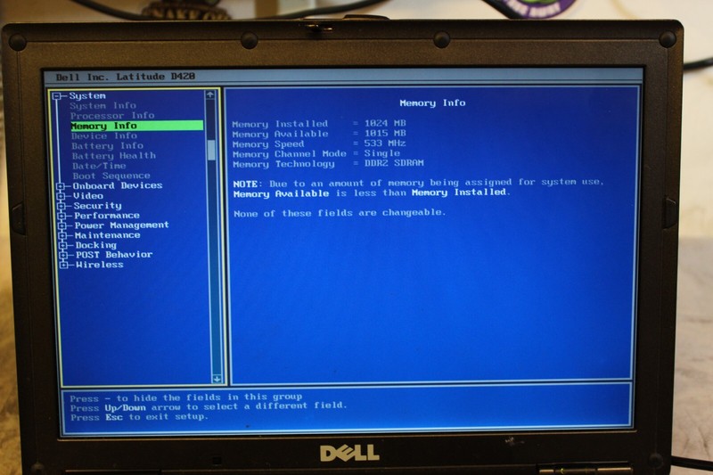 Dell Latitude D420 For Parts Booted 80GB HDD Wiped 1GB Ram Core Duo@1.20GHz CPU gallery