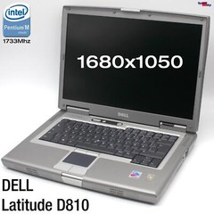 DELL LATITUDE D810 NOTEBOOK LAPTOP WINDOWS XP RS-232 DVDRW 2GB 60GB 1680×1050