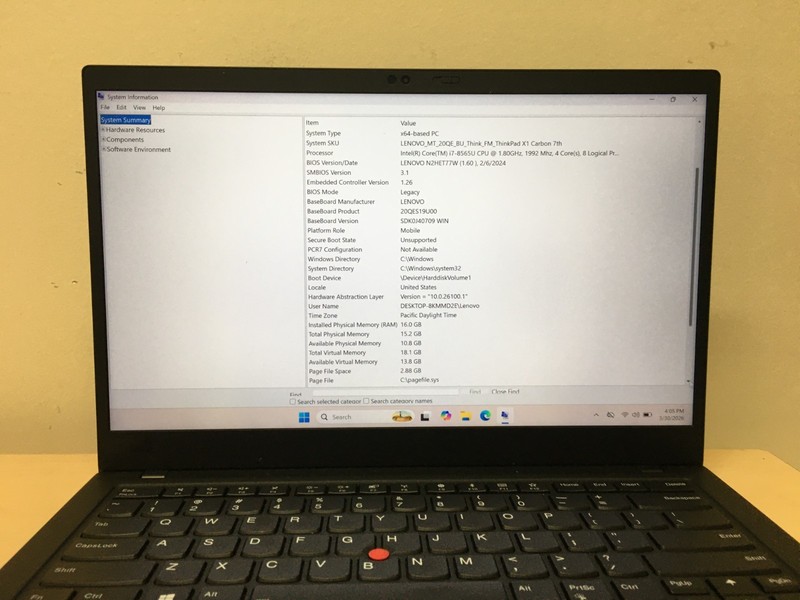 Lenovo X1 Carbon Gen 7th I7-8565U 1.8GHz, 16GB Ram, 512GB Win11 gallery