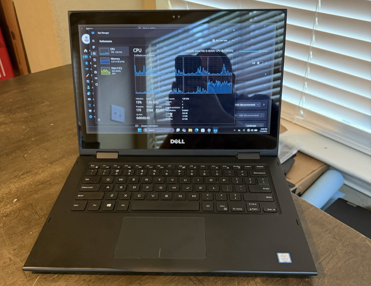 DELL LATITUDE 3390 2 IN 1 CORE I5-8250U 8GB RAM 256GB M.2 SATA 13.3 TOUCH WIN11 gallery