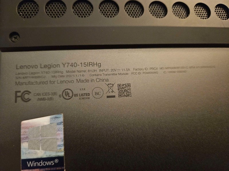 Lenovo Legion Y740-15IRHg 15.6 inch (1.5TB, Intel i7 9th Gen., 2.60GHz, 16GB) gallery