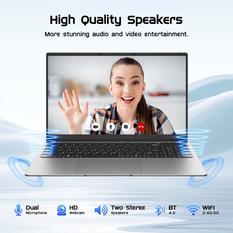 15.6" Laptop PC 12+256GB,Windows 11 Pro,Intel Celeron N4000,MS Office 2024 gallery