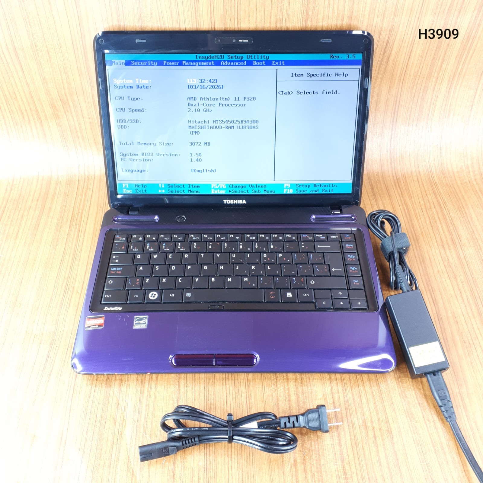 Toshiba Satellite L645D 14" Laptop AMD Athlon II P320 3GB 250GB AS IS Part H3909 gallery