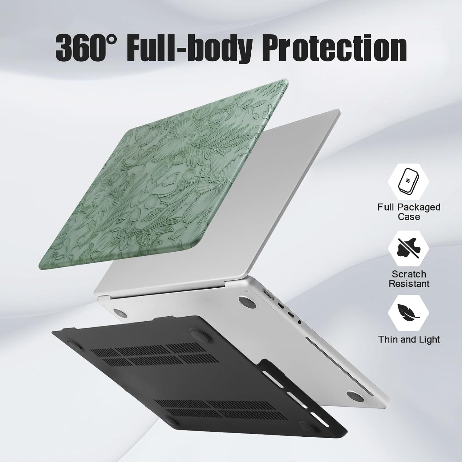 MacBook Air 15 inch Case 2026 2025-2023 M5 M4 M3 M2 A3448 A3241 A3114 A2941 Gree gallery