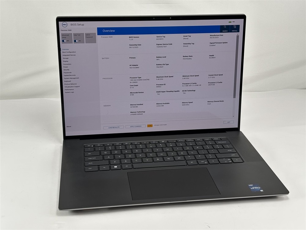 Dell Precision 5680 16" i9-13900H 32GB 1TB NVMe SSD 4K Touch HDMI