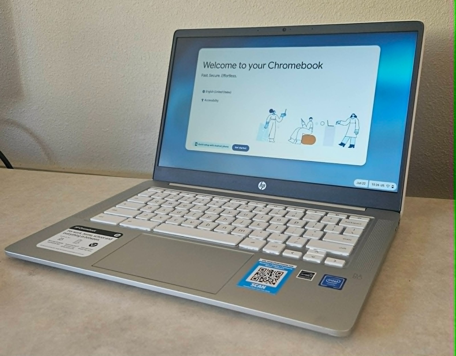 HP Chromebook 14a-na0020nr 14" WLED HD Intel Celeron N4000 4GB 32GB #214 gallery
