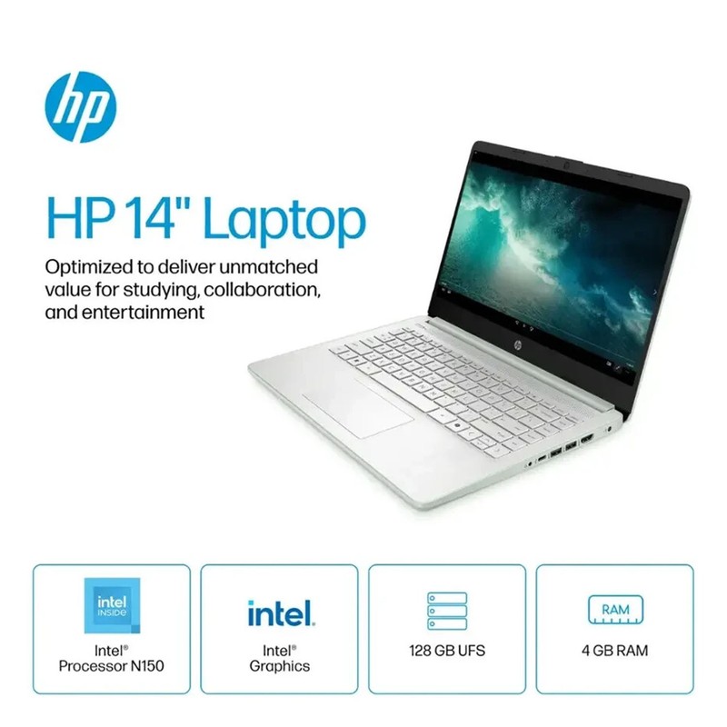 HP Laptop Computer for Home Student Study 4GB RAM 128GB UFS Intel Processor N150 gallery