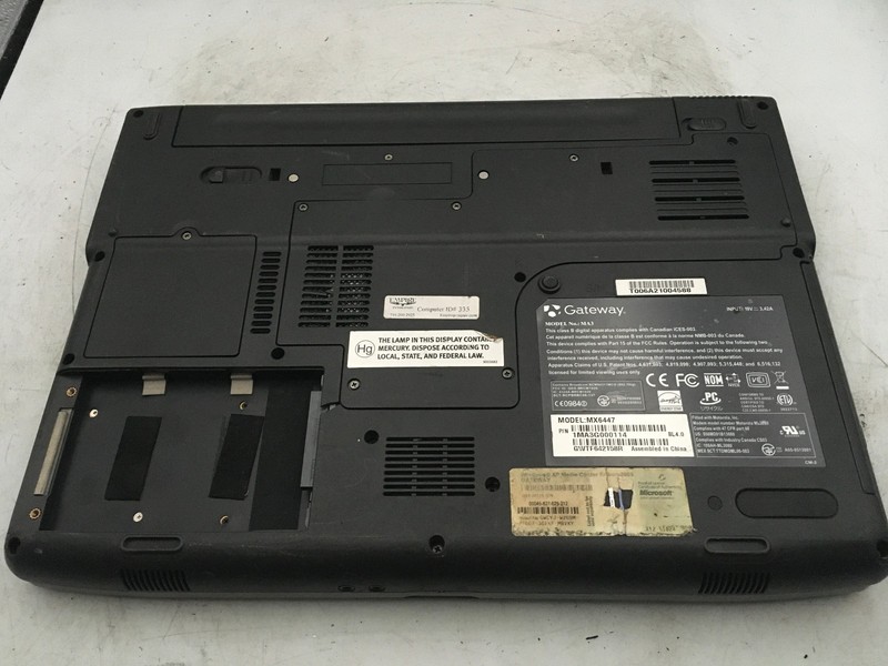 GATEWAY MA3 MX6447 - FOR PARTS/NO POWER - AMD TURION MOBILE - 1GB RAM - READ -BB gallery
