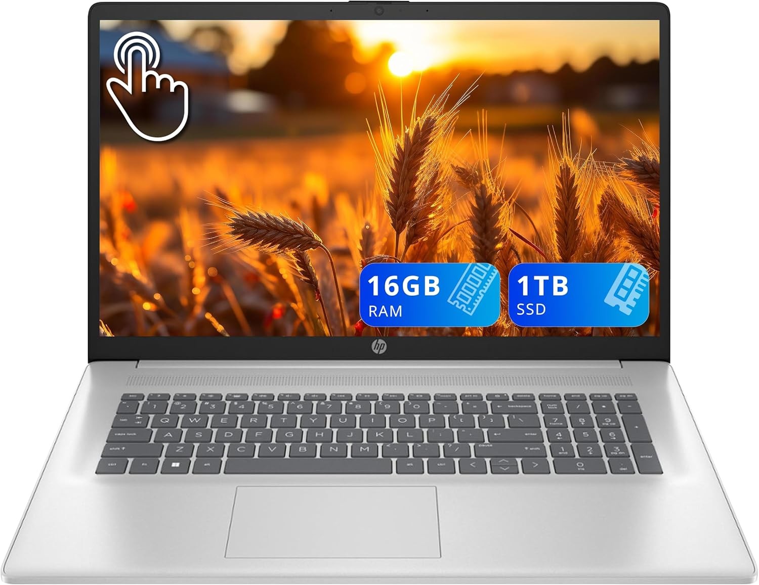 HP 17.3" HD+ Touchscreen Laptop AMD Ryzen 5 7430U 16GB DDR4 RAM 1TB SSD Win11H gallery