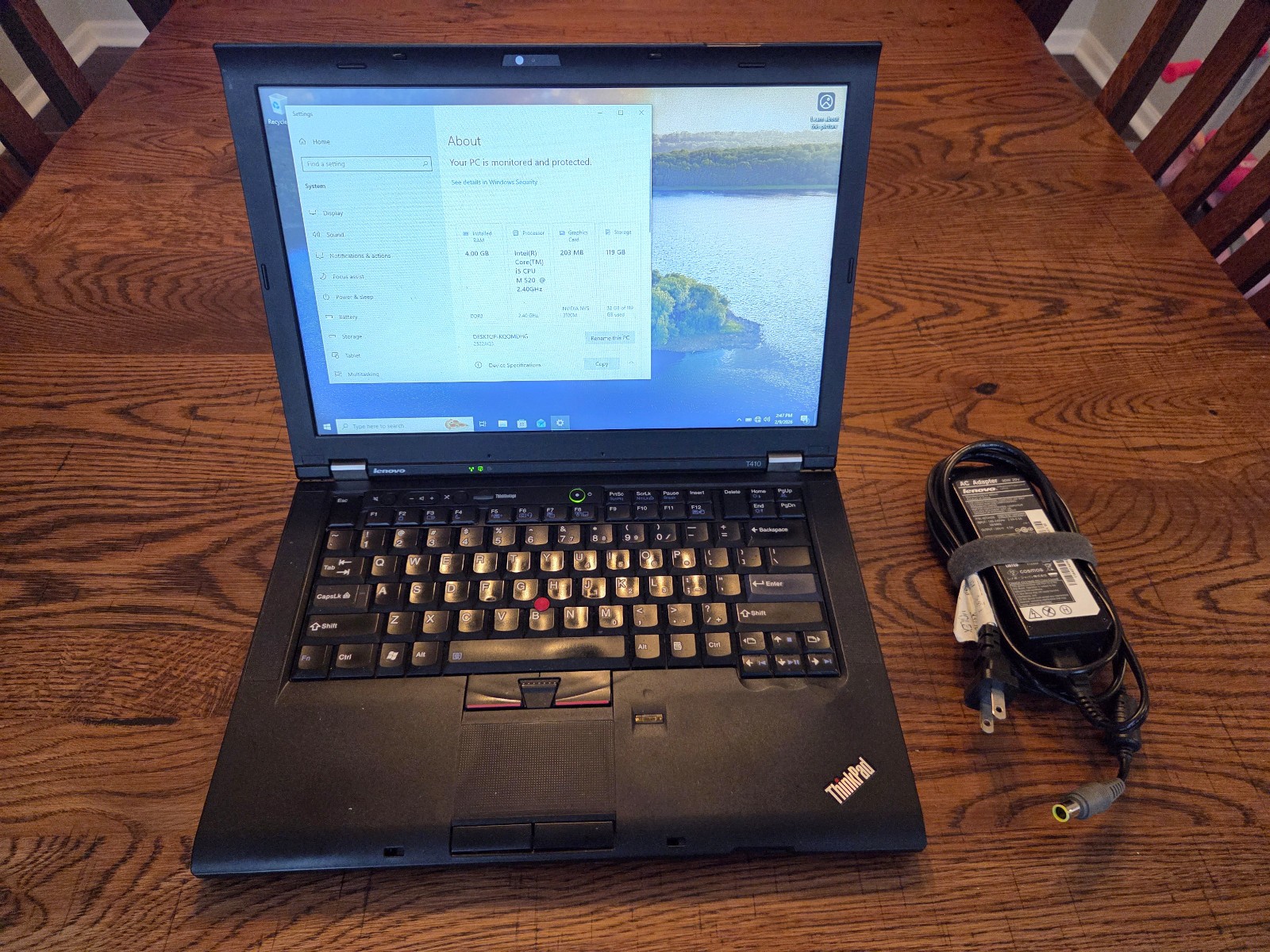 Lenovo ThinkPad T410 14” Laptop Intel Core i5 120GB SSD 4GB RAM NVIDIA NVS Win10 gallery
