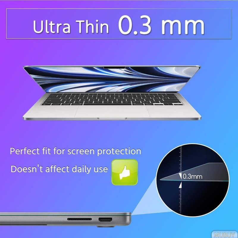 Tempered Glass Screen Protector for 2026 MacBook Neo A3404 13-inch Clear Shield gallery