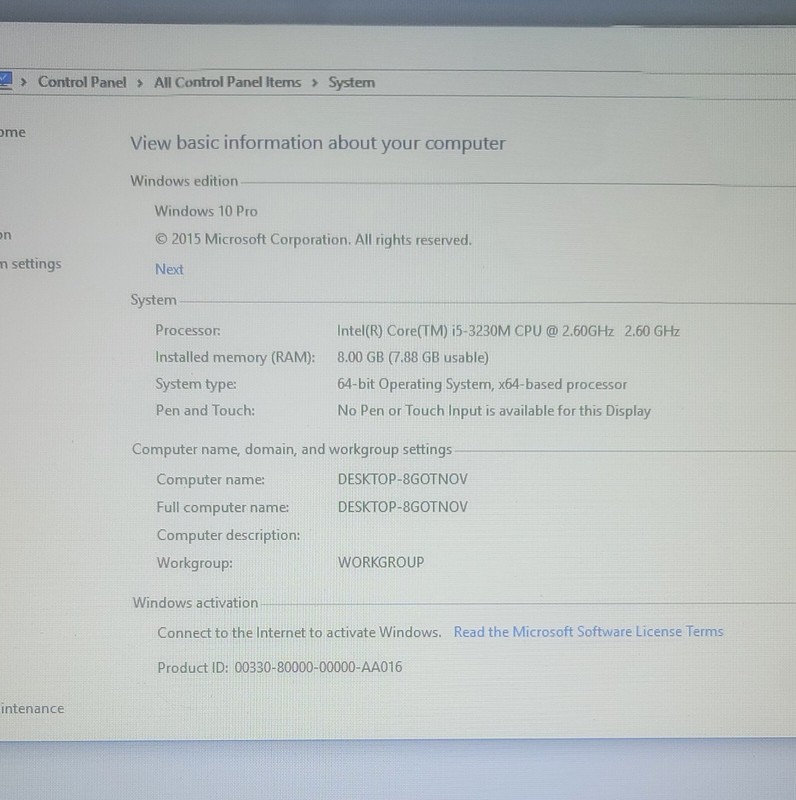Dell Latitude E6530 • Core i5 2.6GHz • 8GB RAM • 450GB HDD • Win10 gallery