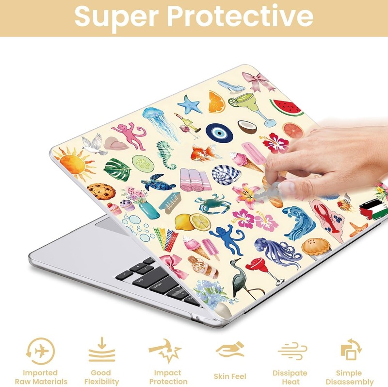 MacBook Air 13.6" Case 2022 2023 2024 2025 2026 - Colorful Food Hard Shell Cover gallery