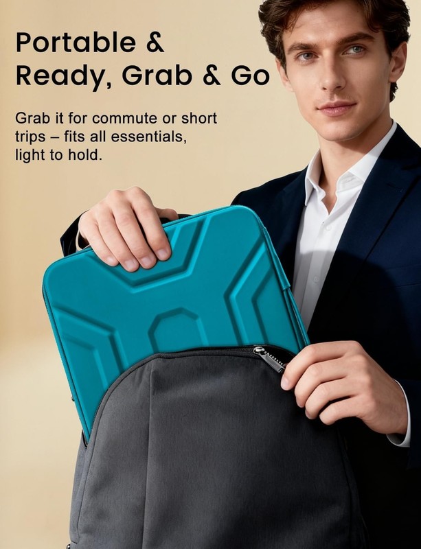 14 inch Laptop Sleeve with Handle for 14" HP Dell Asus Lenovo Laptop, Teal gallery