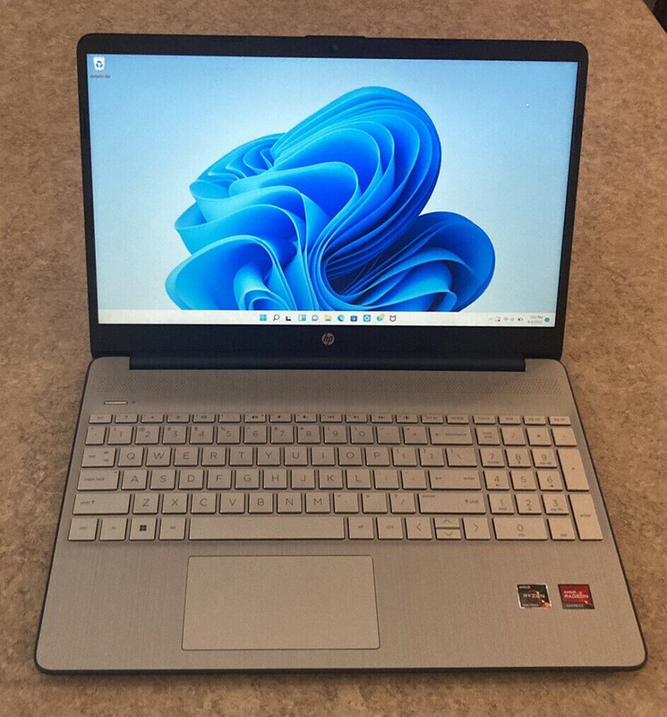HP 15.6" FHD Laptop AMD Ryzen 5 5500U 8GB 256GB SSD Spruce 15-ef2126wm - Blue gallery
