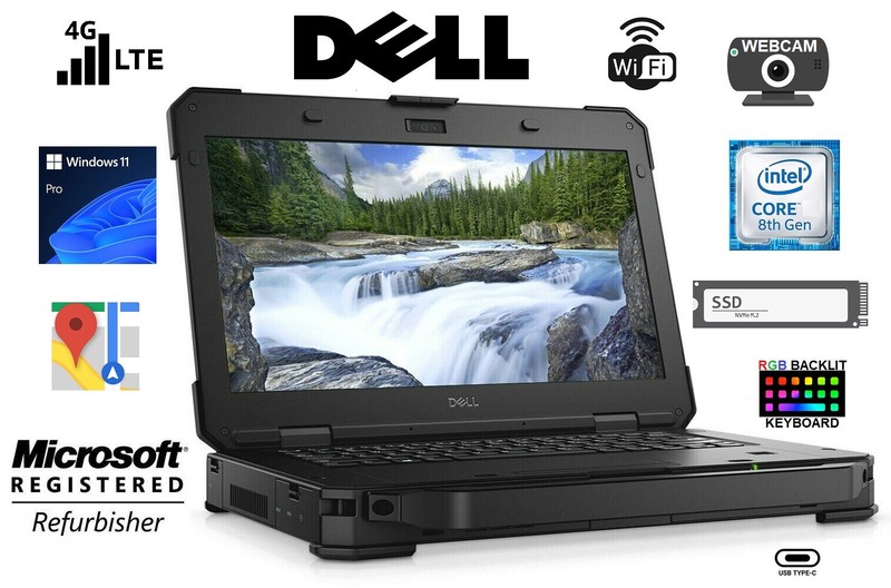 DELL ULTRA RUGGED 5420 i5-8350U up to 32GB RAM 2TB SSD Toughbook NON-TOUCH gallery
